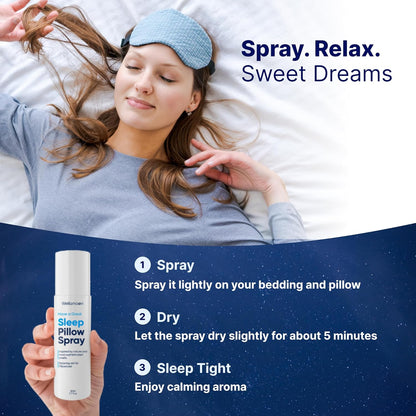 Wellamoon Nighttime Relaxation Duo – Lavender Pillow Spray & Botanical Wellness Patches with Melatonin – Evening Self-Care Routine for Adults