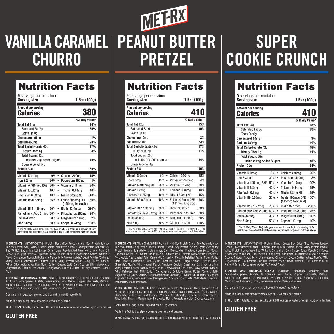 MET-Rx Big 100 Colossal Protein Bars, Healthy Meal Replacement Snack, Variety Pack