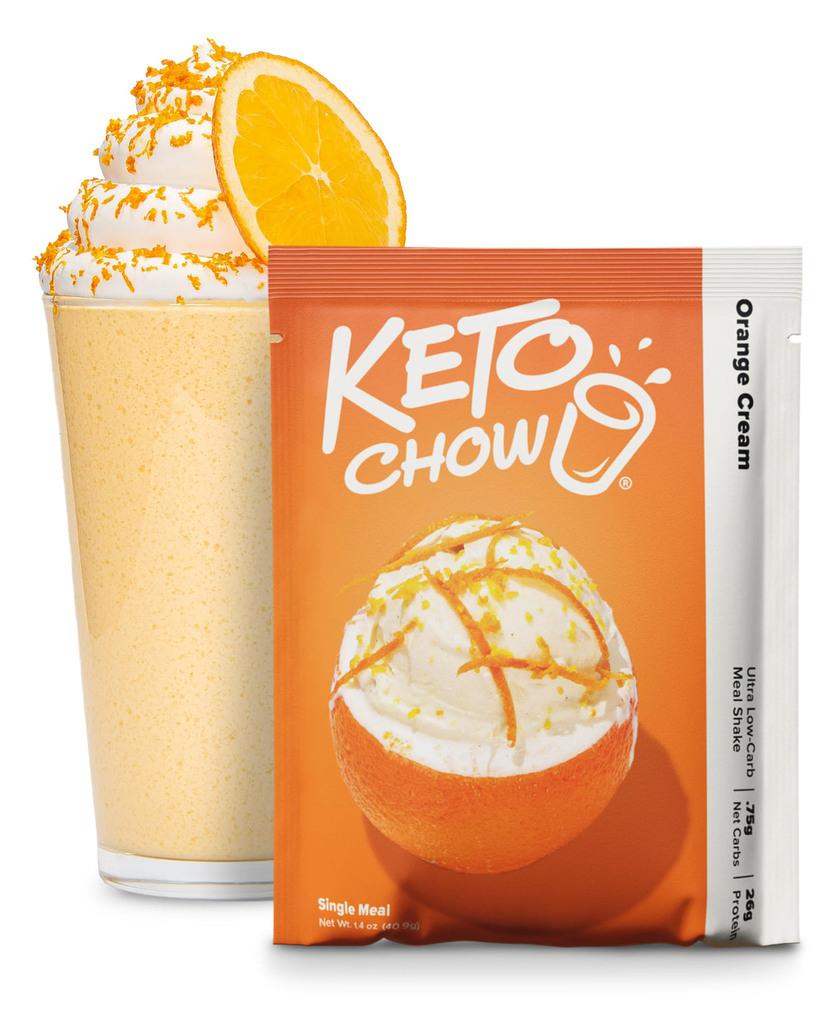 Keto Chow Chocolate Peanut Butter Meal Replacement Shake Powder, 1 Meal