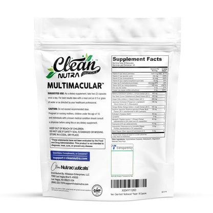 Clean Nutra Eye Vitamins with Bilberry Lutein and Zeaxanthin Supplements Lycopene 40mg Resveratrol Grape Seed Astaxanthin for Eyes - Eye Care Health Support Eye Vitamin and Mineral Supplement