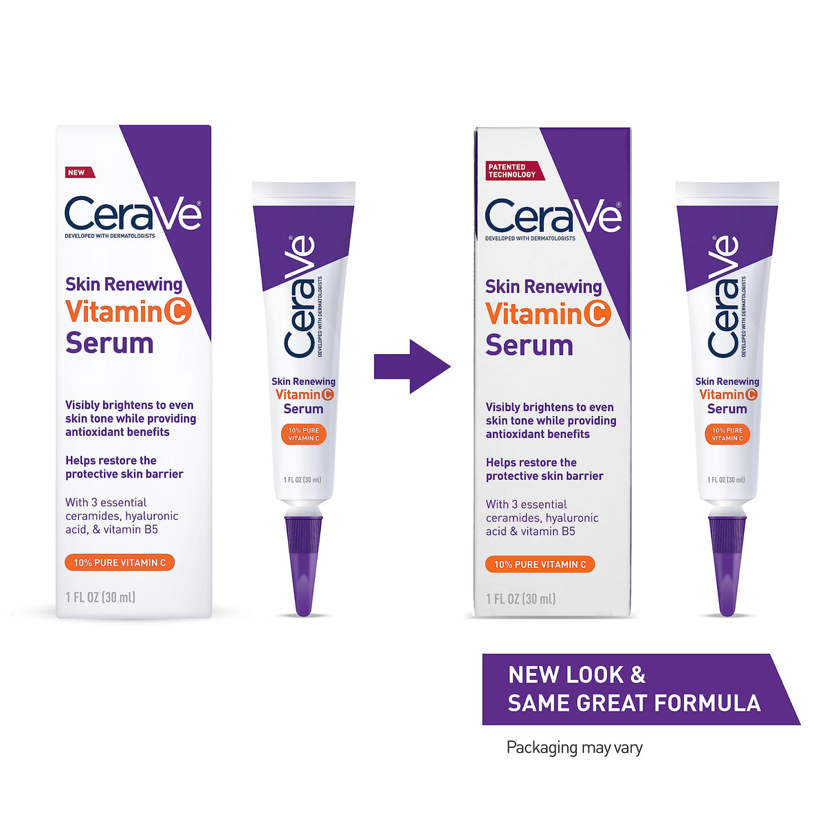 CeraVe Vitamin C Serum with Hyaluronic Acid | Skin Brightening Serum for Face