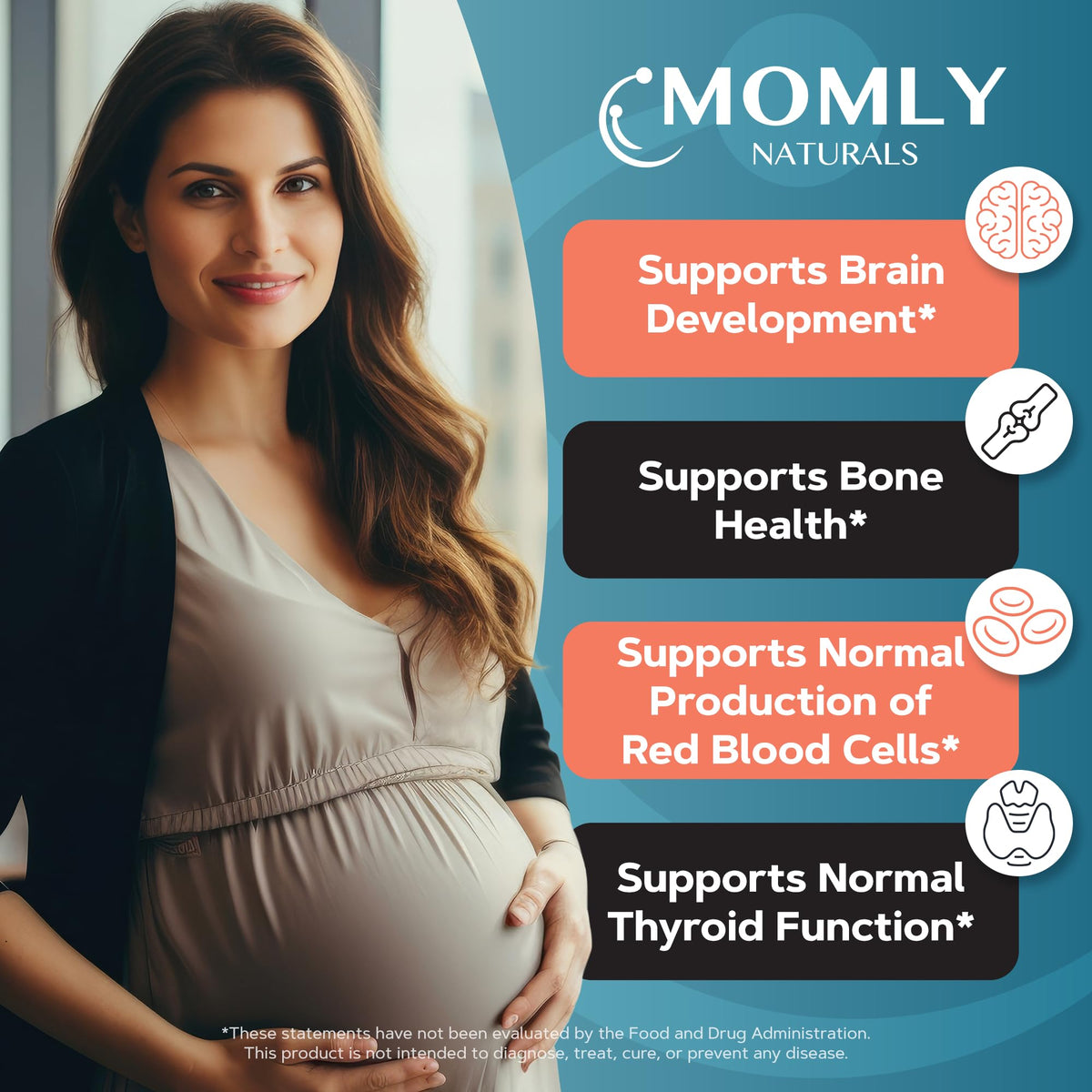 Momly Naturals Maternity Care Gummies Prenatal Vitamins - Prenatal Gummies w/DHA, Vitamin D3