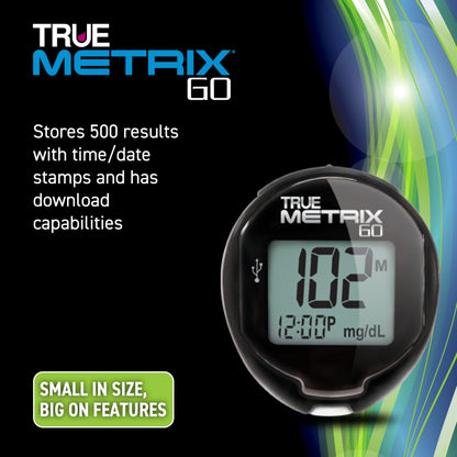 TRUE METRIX Meter Kit, Glucose Monitor, Supplies, Log Book, Solution | Includes Blood Glucose Meter, Case, 100 Test Strips, 100 Lancets, Lancing Device, Control Solution, Log Book