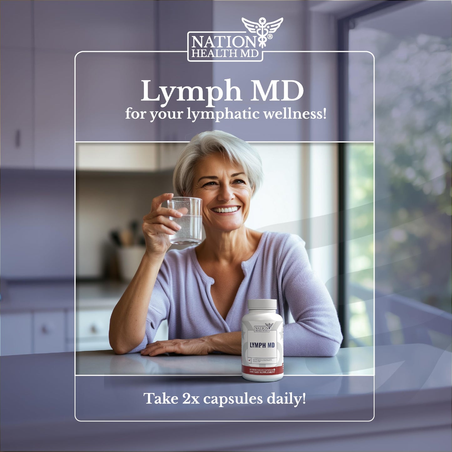 Lymph MD | Lymphatic Drainage Supplement | Lymph Support | Lymph System Support with Bromelain, Echinacea, Burdock Root, Dandelion, Rutin, Kelp. 30 Days Supply. 60 Capsules