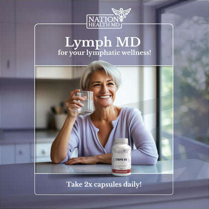 Lymph MD | Lymphatic Drainage Supplement | Lymph Support | Lymph System Support with Bromelain, Echinacea, Burdock Root, Dandelion, Rutin, Kelp. 30 Days Supply. 60 Capsules