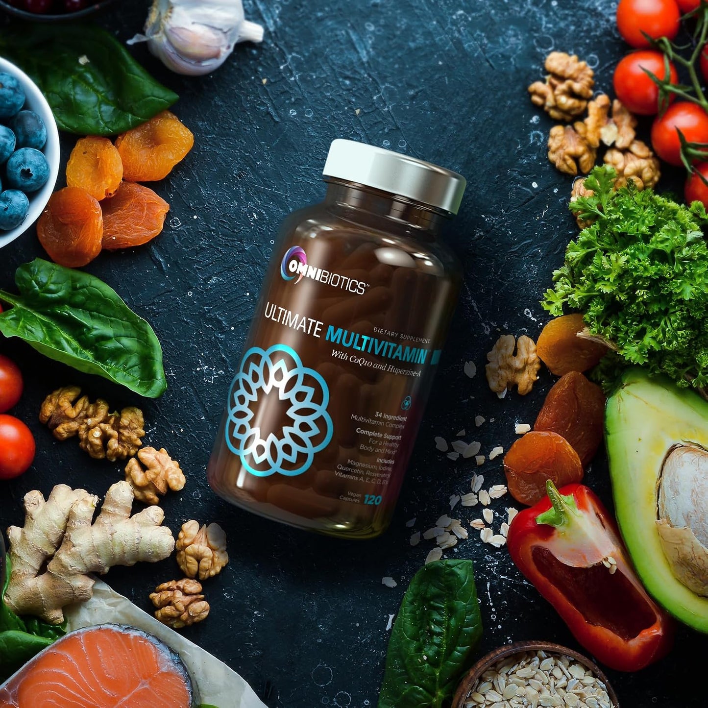 OmniBiotics Ultimate Daily Multivitamin + Ashwagandha Root Supplement