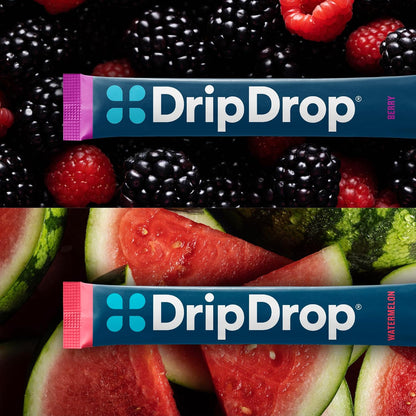 DripDrop Hydration - Electrolyte Powder Packets - Watermelon & Berry - 64 Count