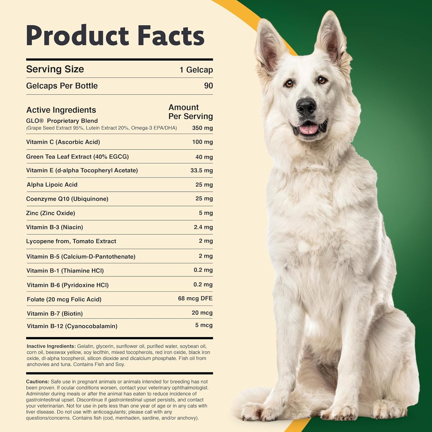 Vision Supplement for Medium to Large Dogs, 11+ lb, 90 Count | Veterinarian-Formulated Supplement Specifically Supports Eye Health; Unflavored & Easy to Give