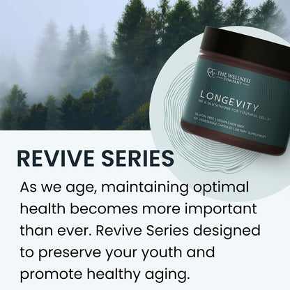 LONGEVITY — NR & Glutathione for Cellular Function, Energy & Vitality, 60ct