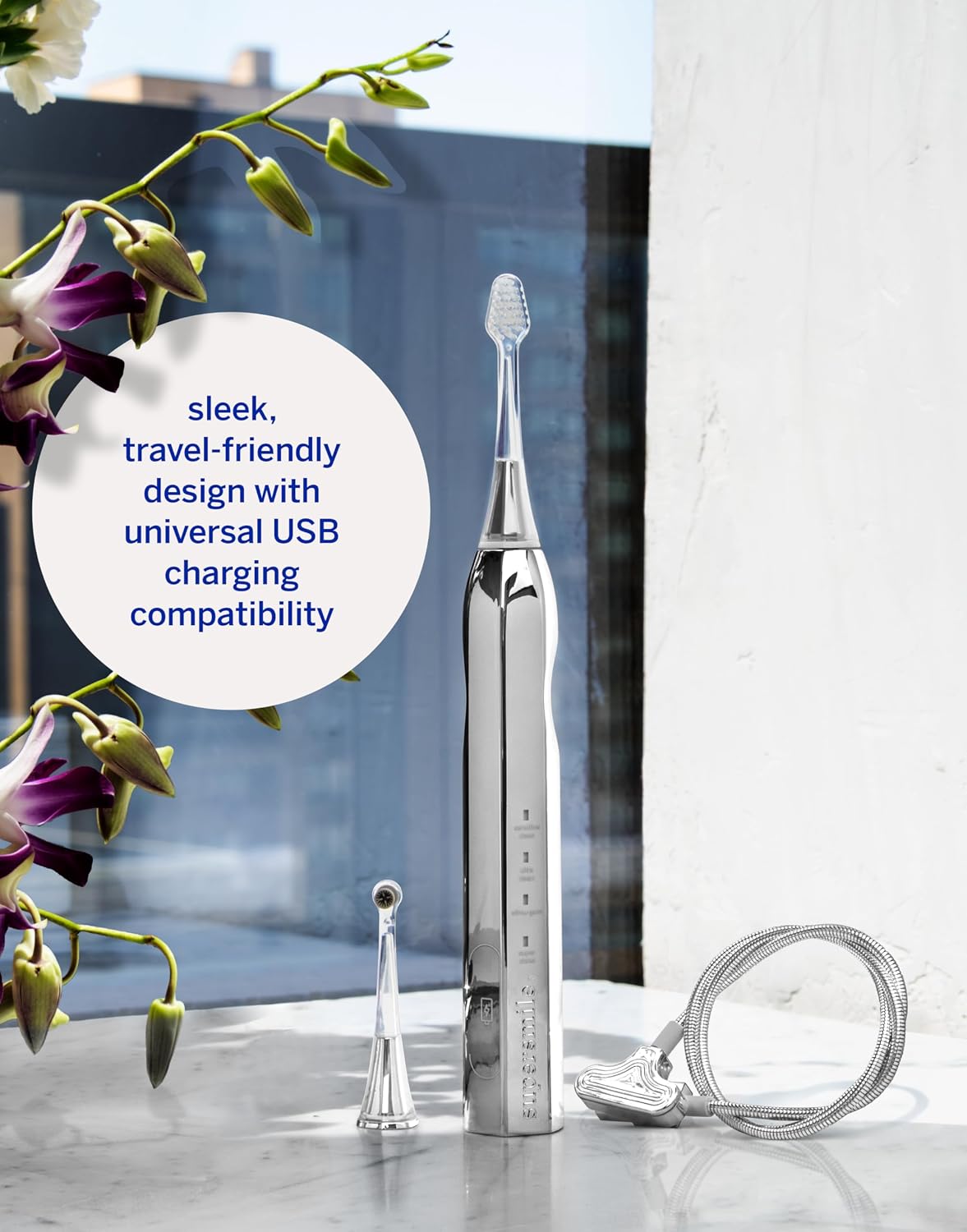 Supersmile Zina45 Sonic Pulse Toothbrush, Rechargeable Electric