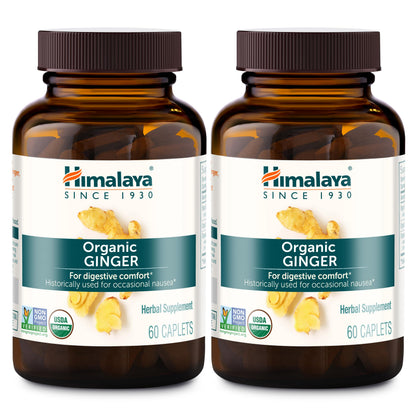 Himalaya USDA Organic Ginger Root Capsules, 60 Caplets, 60 Day Supply