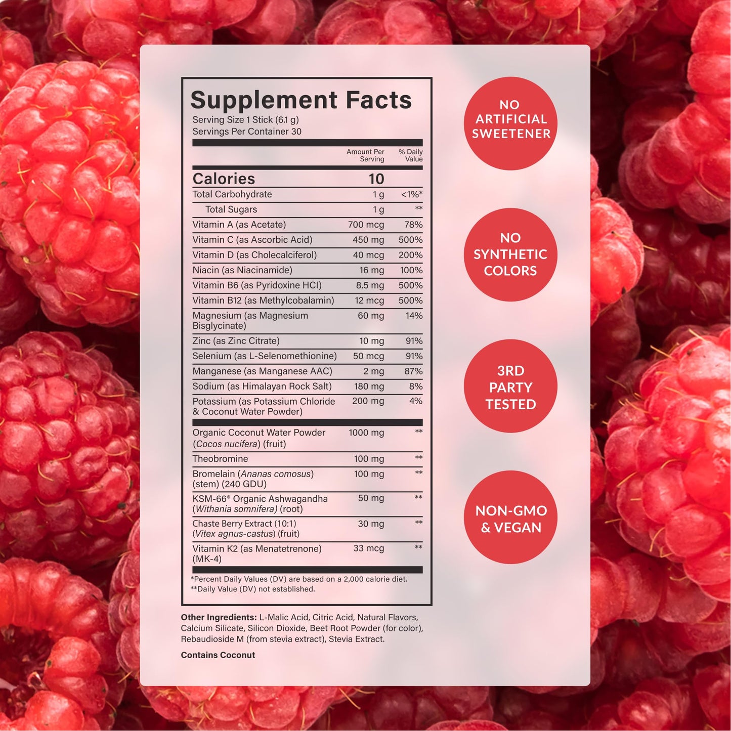 BEAM Glow Hormone Support & Cortisol Supplement for Women - Daily Vitamins for Women with Ashwagandha, Selenium, Zinc, Vitamin A, Biotin for Cycle Health, Mood & Energy, Strawberry Kiwi, 15 Servings