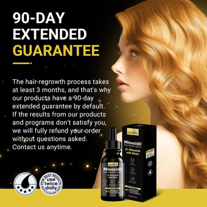 GIOTTO 5% Minoxidil Hair growth Serum for Men and Women - Infused with Biotin