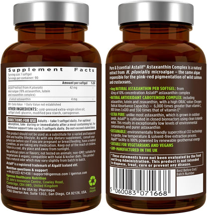 Multivitamin & Minerals for Women + Astaxanthin Complex Vegan Bundle, Sustained Release Advanced Multivitamin with Iron + Natural 4 mg H. Pluvialis Astaxanthin, by Igennus