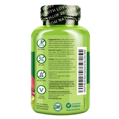 NATURELO Whole Food Multivitamin for Men - Vitamins, Minerals, Antioxidants, Organic