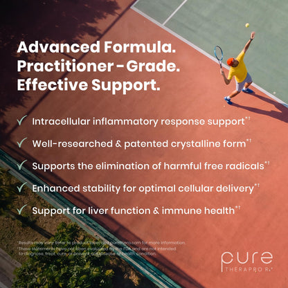Pure Therapro Rx S-Acetyl Glutathione Gold, Extra-Strength | Patented Acetylated Form of Glutathione (EMOTHION) from Italy | Pharmaceutical Grade | Zero Fillers (60 Capsules (300mg))
