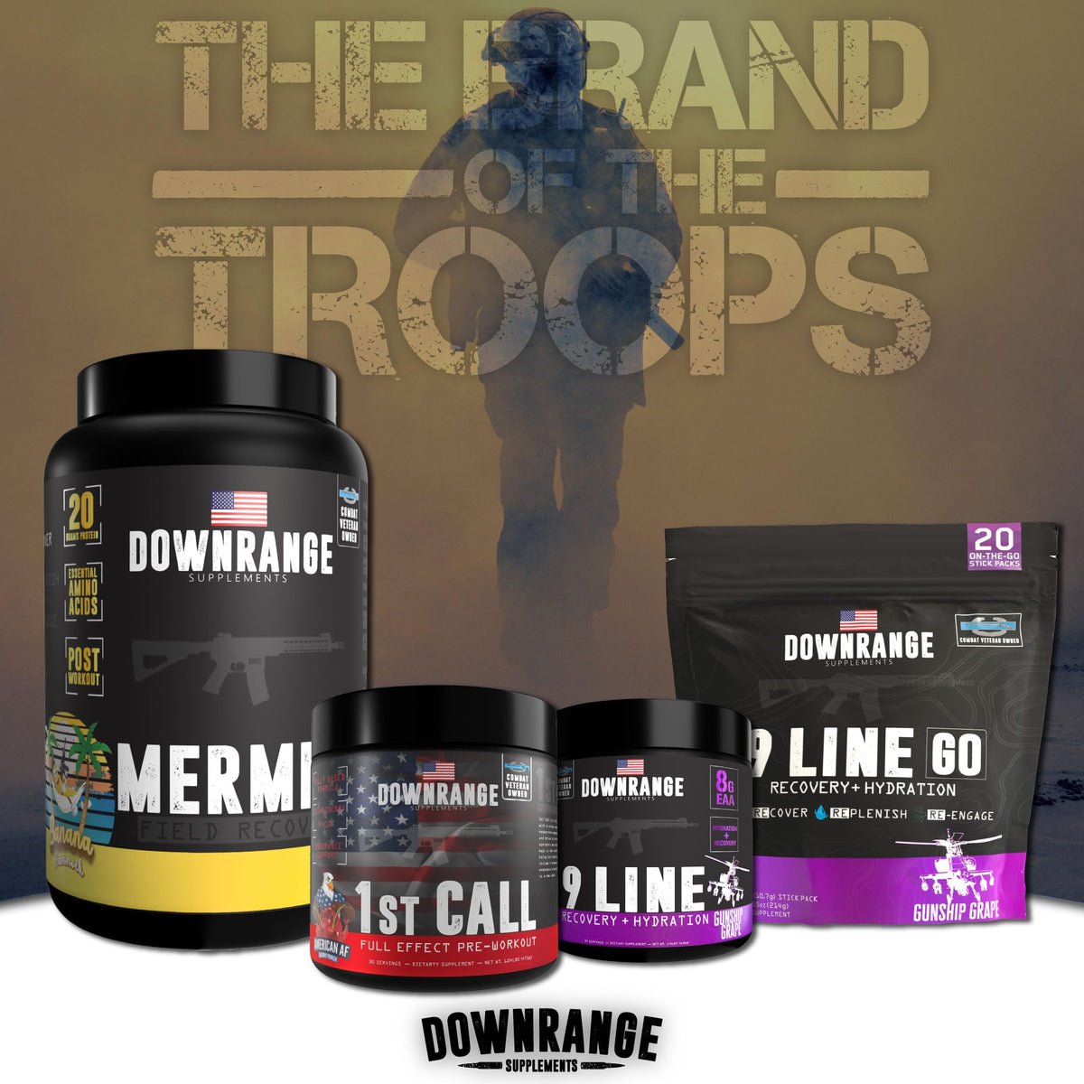 DownRange Supplements Mermite Whey Protein Powder, Post Workout Muscle Recovery