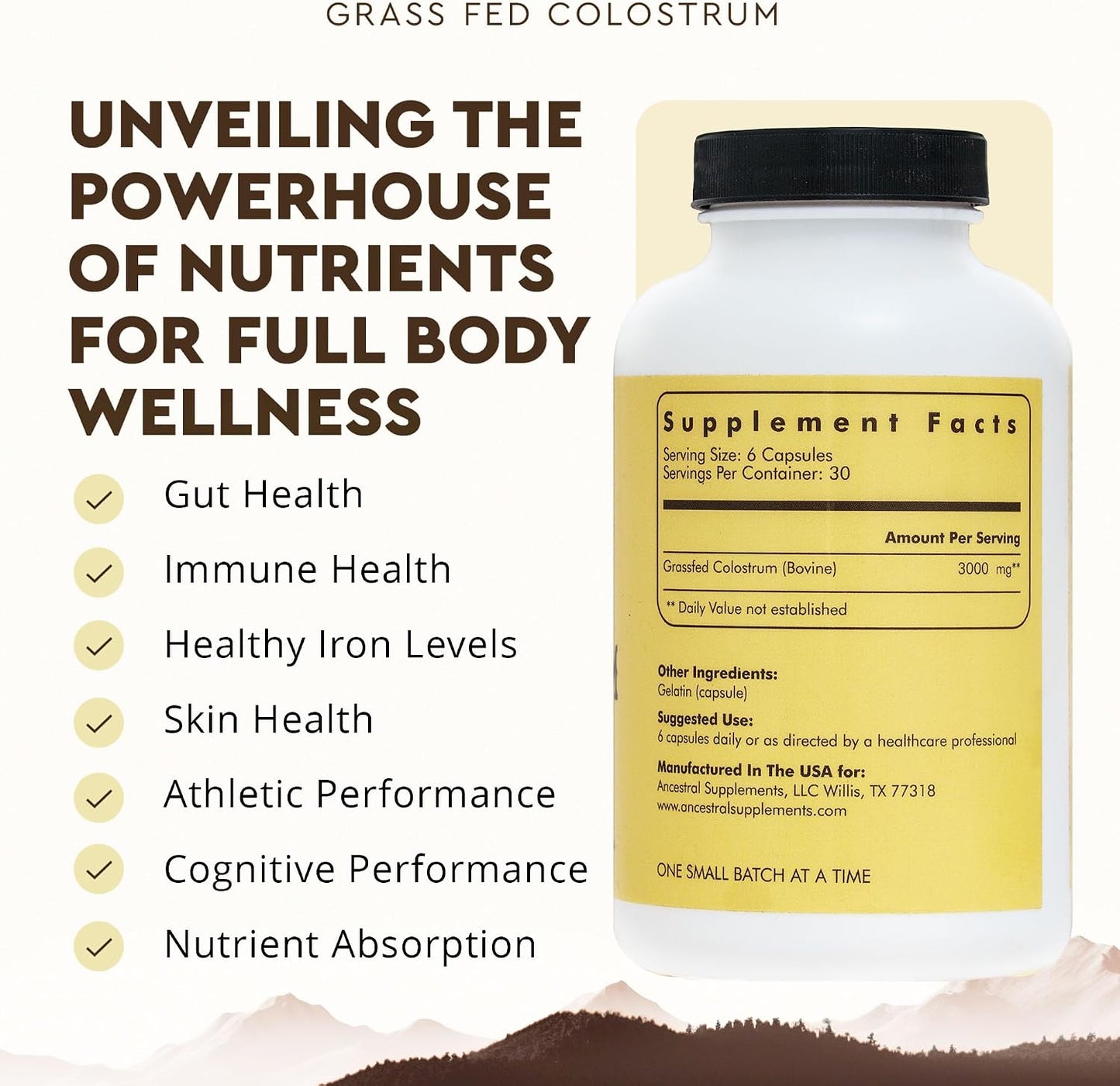 Ancestral Supplements Beef Organs & Colostrum Bundle – Supports Immunity, Energy, Digestion & Recovery – Grass Fed, Pasture Raised Multivitamin with Liver, Heart, Kidney, Pancreas, Spleen & Bioactive