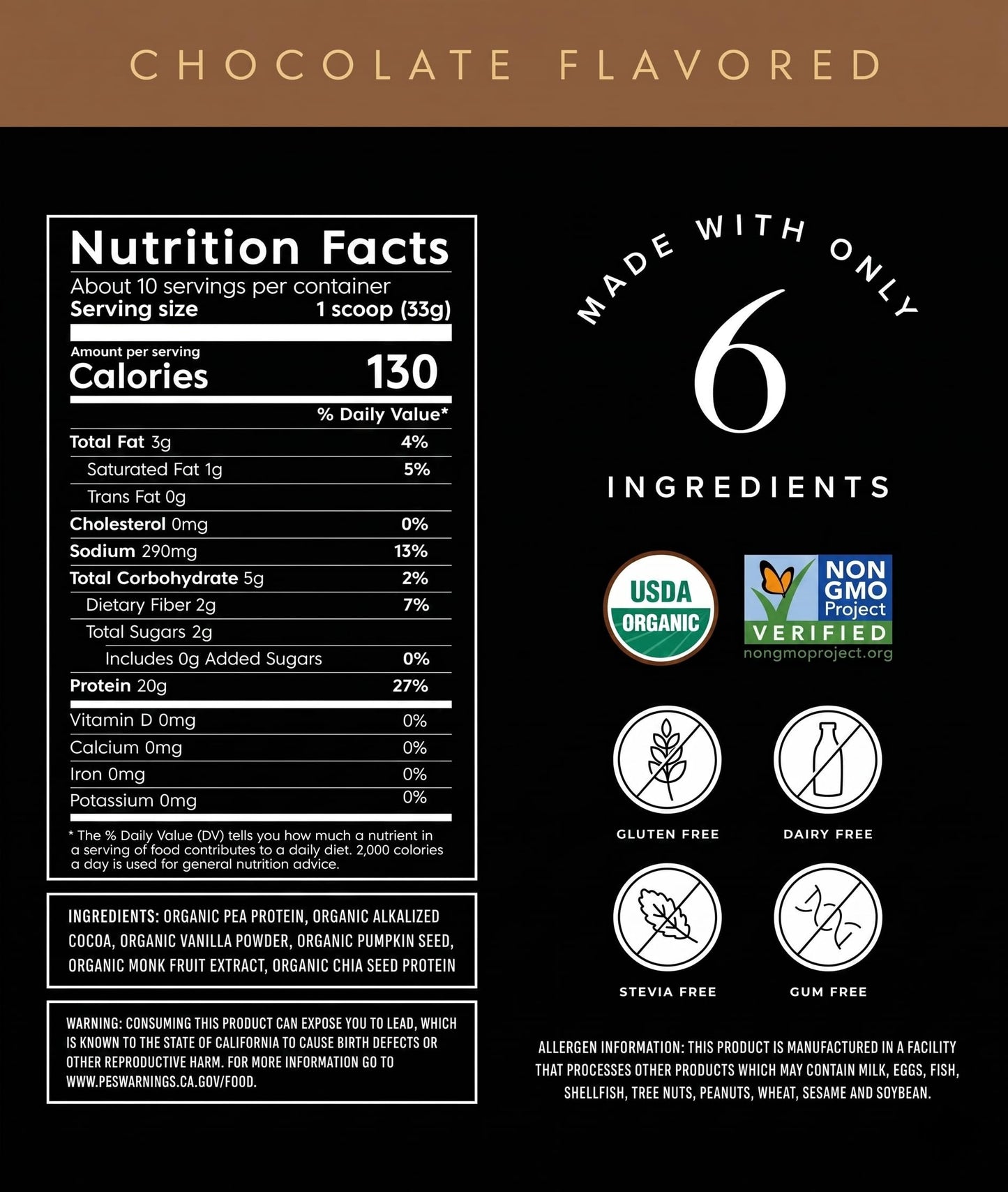 Truvani Organic Plant Based Protein Powder | Vanilla Chai | 10 Servings | Vegan | 20g Pea Protein | Keto | Gluten & Dairy Free | Low Carb | No Added Sugar