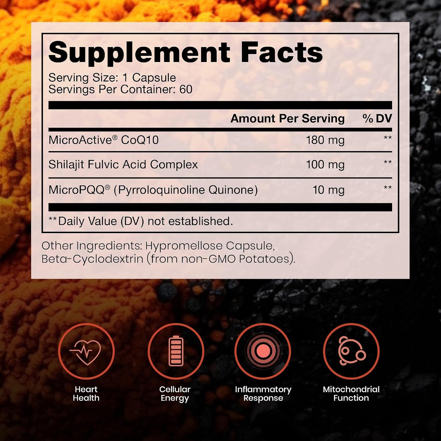 MicroActive CoQ10 Enhanced with MicroPQQ + Shilajit “Sustained Release” 60 Veg Caps | Convenient Once a Day Clinical Dose | 2 Month Supply | Vegan | Pharmaceutical Grade
