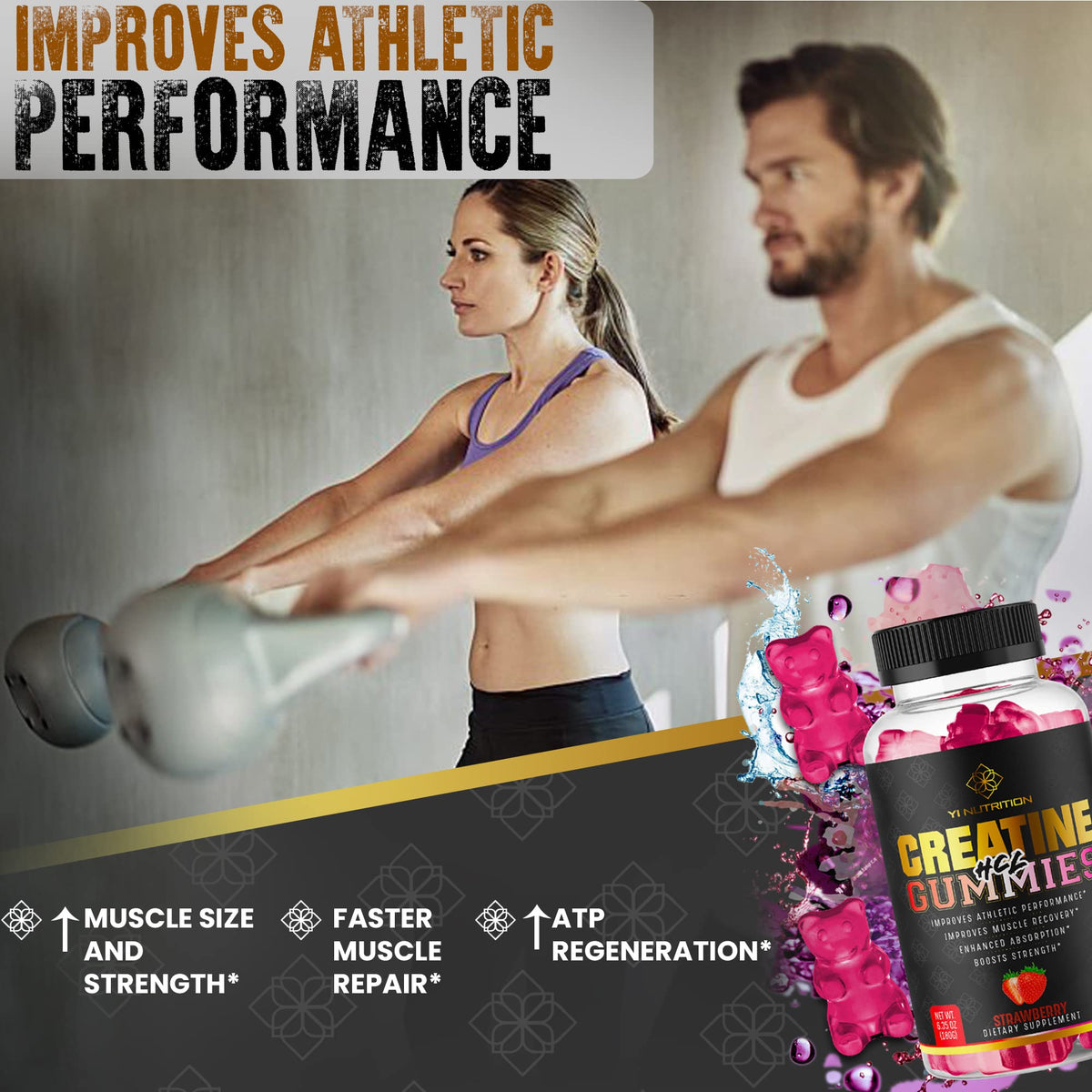Yi Nutrition Creatine HCL Gummy - World's First Pre-Workout Creatine HCL Gummies!
