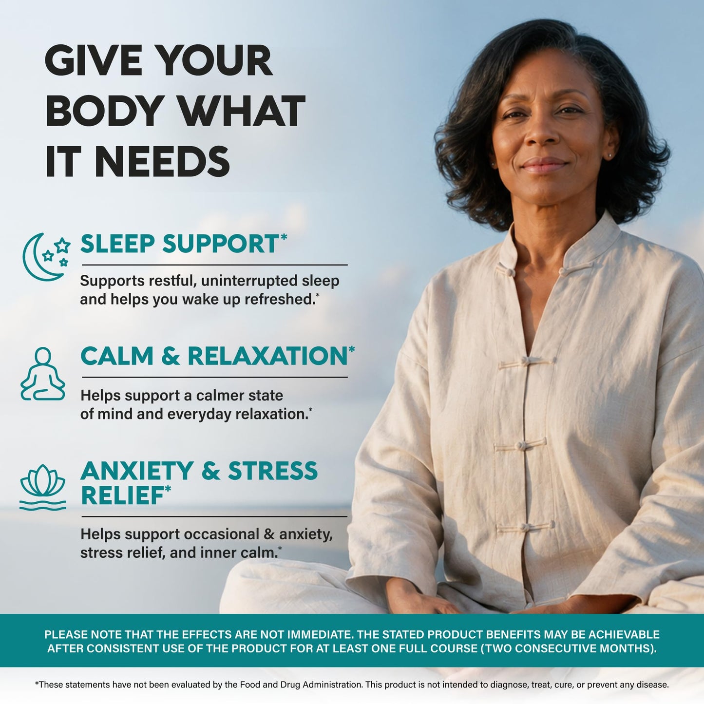 GABA L-Theanine 900 mg - Magnesium | Vitamin B6 - Calm, Sleep, Relaxation & Mood Support - Lab Tested - 750 mg Gamma AminoButyric Acid, 150 mg L-Theanine - Non-Habit Forming, Vegan - 120 Capsules