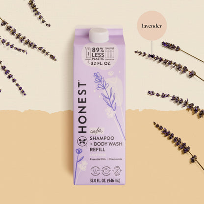 The Honest Company 2-in-1 Cleansing Shampoo + Body Wash Refill Carton | Gentle