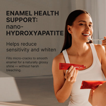 INOPRO Whitening Hydroxyapatite Toothpaste with Probiotic for Sensitive Teeth, Fluoride Free Enamel Support Toothpaste, SLS Free, Baking Soda, Coconut Oil, 5oz