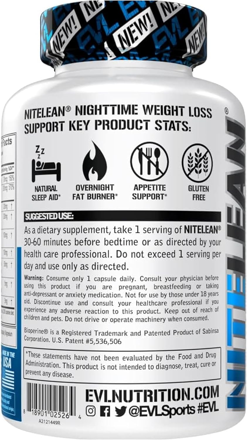 Night Time Fat Burner for Weight Loss Support - Belly Fat Burner for Men & Women with Green Tea and White Kidney Bean Extract - Nighttime Metabolism Booster & Sleep Optimizer to Help Stubborn Fat Loss