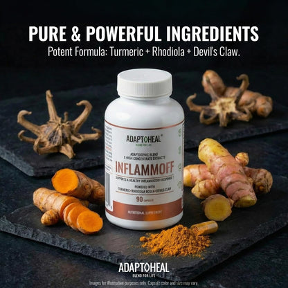 ADAPTOHEAL Inflammoff Botanical Blend - Turmeric and Rhodiola, 90 Capsules