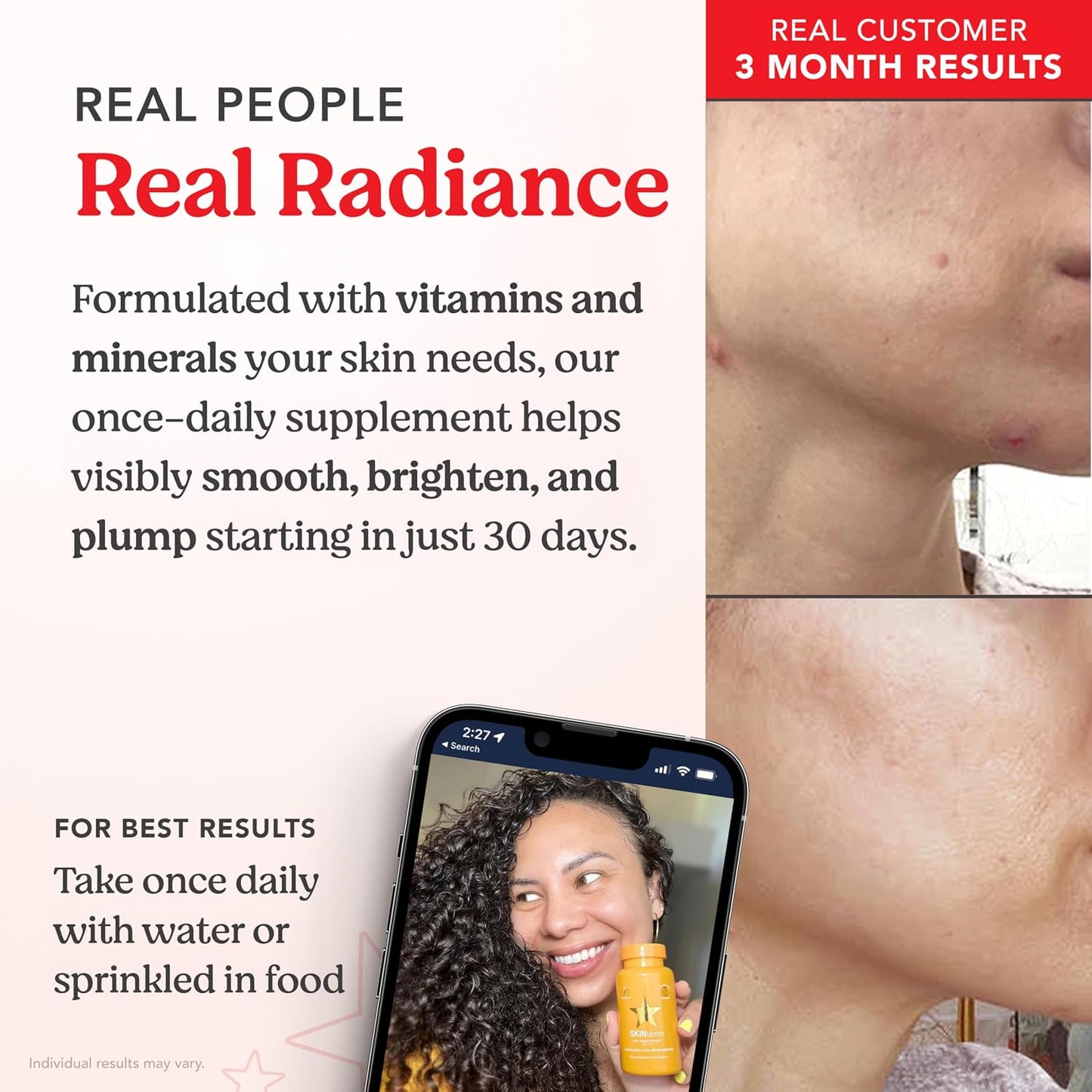 SKINtamin Vegetarian Collagen Pills | Best Collagen Supplements for Women to Support Skin Firmness and Wrinkles | Skin Supplement Formulated to Help Reduce Blemishes