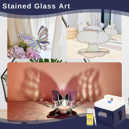Stained Glass Grinder, Mini Glass Grinder Machine with 5/8" & 1" Grinder Bits