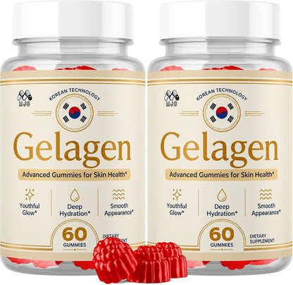 Gelagen Gelatin Gummies , Gelagen Koreana Skin Health 2-Pack , 120 Gummies