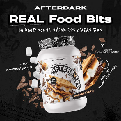 AFTERDARK AfterBites Whey Protein Powder, 25g Protein, 4.5g BCAA’s, Easy Dissolving