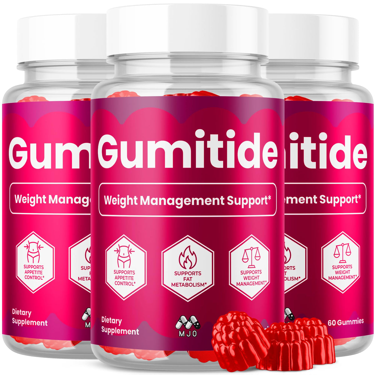 (2 Pack) Gumitide Gummies, Official Gumitide Supplement (120 Gummies)