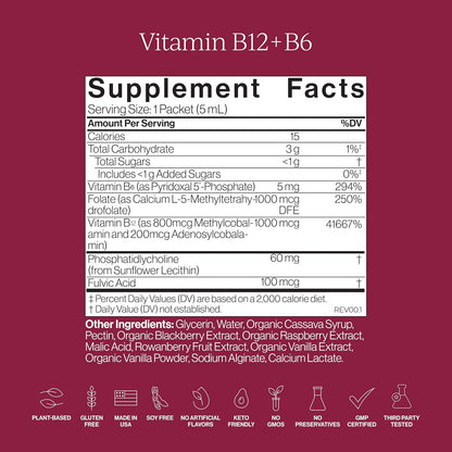 CYMBIOTIKA Liposomal B12 + B6 for Energy, Brain & Nerve Support