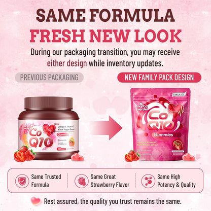 (180 Count) CoQ10 Gummies 300mg Sugar-Free | High Absorption Coenzyme Q10 Supplements with Omega-3, Vitamin E & Black Pepper | Heart, Fertility & Energy | 6 Month Supply, Strawberry Flavor