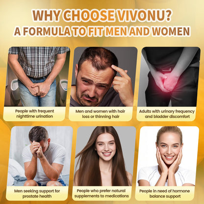 VivoNu Pumpkin Seed Oil with Saw Palmetto Capsules, 4000mg 300 Softgels | Organic, Cold Pressed | DHT Blocker | Supports Hair, Urinary, Bladder & Prostate Health | Non-GMO | Organic, Cold Pressed | DHT Blocker | Supports Hair, Urinary, Bladder & Prostate