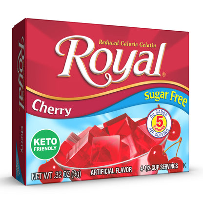 Royal Strawberry Gelatin Dessert Mix, Sugar Free and Carb Free,0.32 0z (Pack of 12)