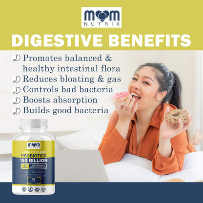 Probiotics 150 Billion CFU - 40 Strain Probiotics for Women, Probiotics for Men and Adults