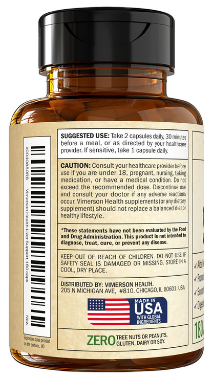 Liver Support – Liver Cleanse Detox & Repair Milk Thistle Supplement – 60ct