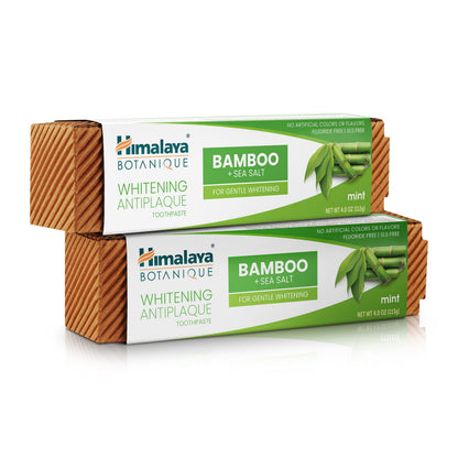Himalaya Botanique Whitening Antiplaque Charcoal Toothpaste, 4 oz, 2 Pack