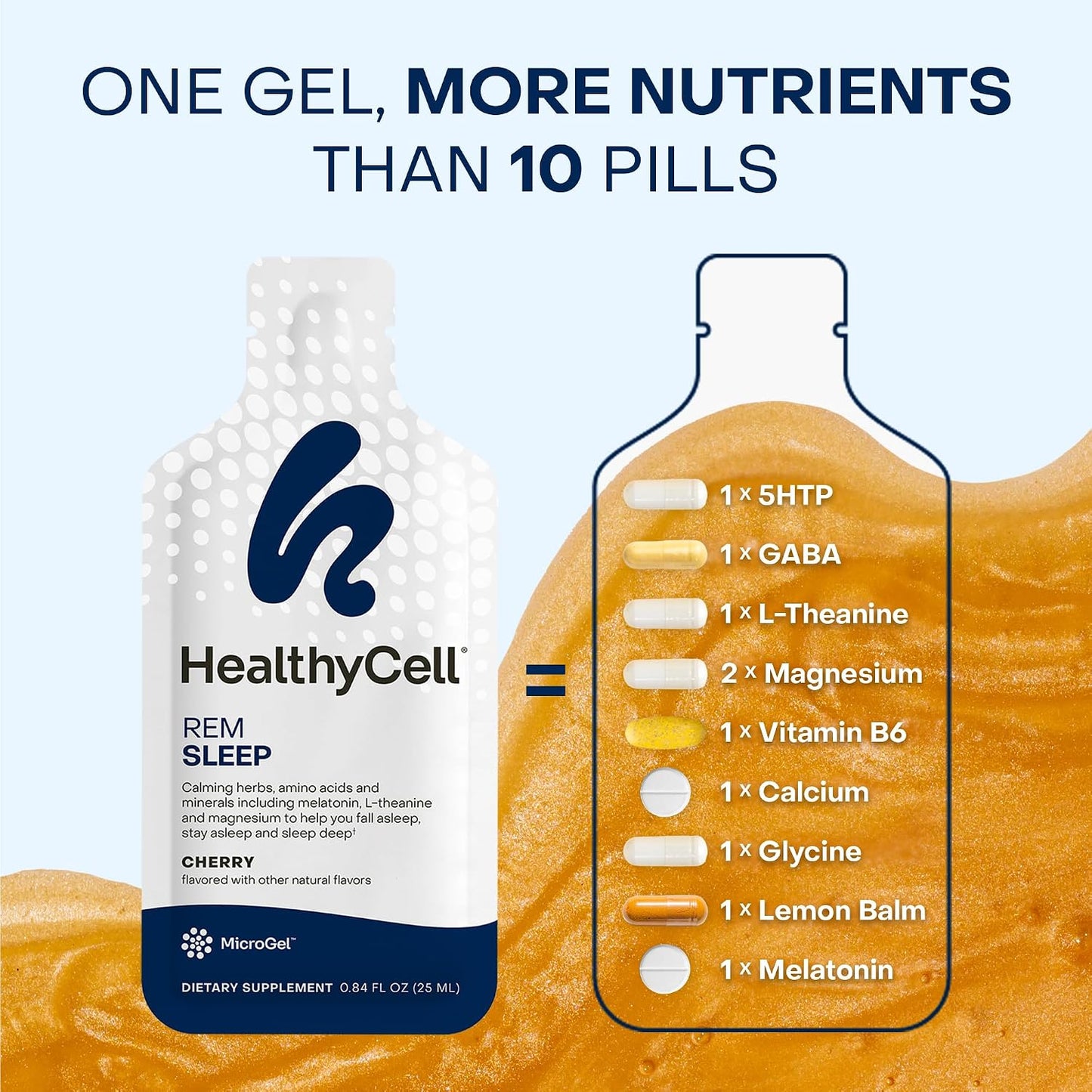 Healthycell REM Sleep Aid Supplement + Immune Super Boost Supplement Bundle