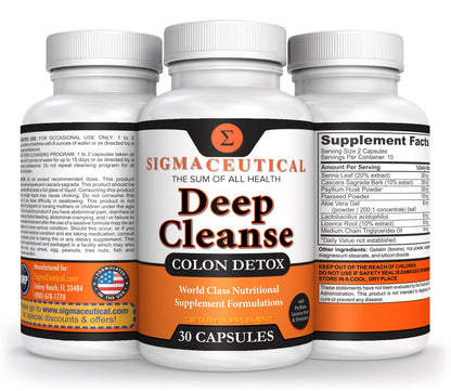 Sigmaceutical 1 Day Colon Cleanse - Detox Cleanse - Bowel Cleanse & Laxative - Bowel Detox