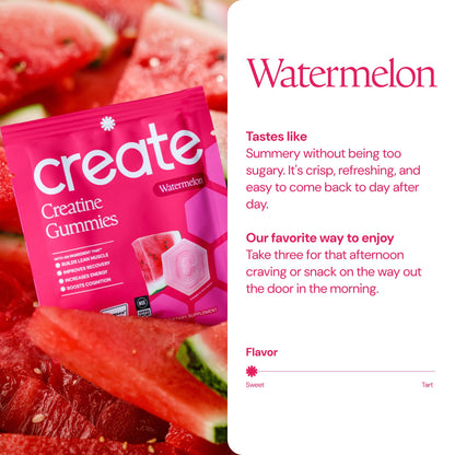 Create Creatine Gummies – Single-Serve Packs – 30ct – Variety Pack | NSF Certified for Sport – Made with Creatine Monohydrate, Vegan & Gluten-Free, Anti-Melting Formula, 3 Gummies per Pack