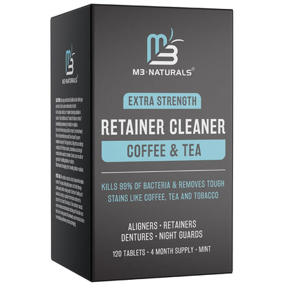 Coffee & Tea Retainer Cleaner Tablets, Mint, 4 Month Supply by M4