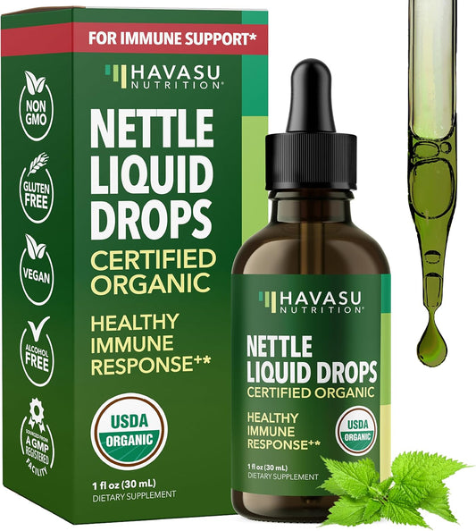 Organic Stinging Nettle Leaf Extract, Urinary Support, Unflavored, 1 Fl Oz | Stinging Nettle Tincture for Men and Women, USDA Certified, Vegan, Gluten Free, Non-GMO Herbal Tincture, 60 Servings