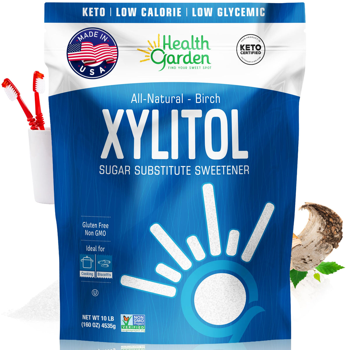 Health Garden Birch Xylitol Sweetener - Xylitol Sugar Substitute - 15 oz