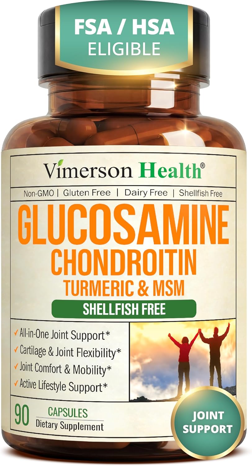 Glucosamine Chondroitin MSM Joint Support Supplement for Women & Men 90 Ct