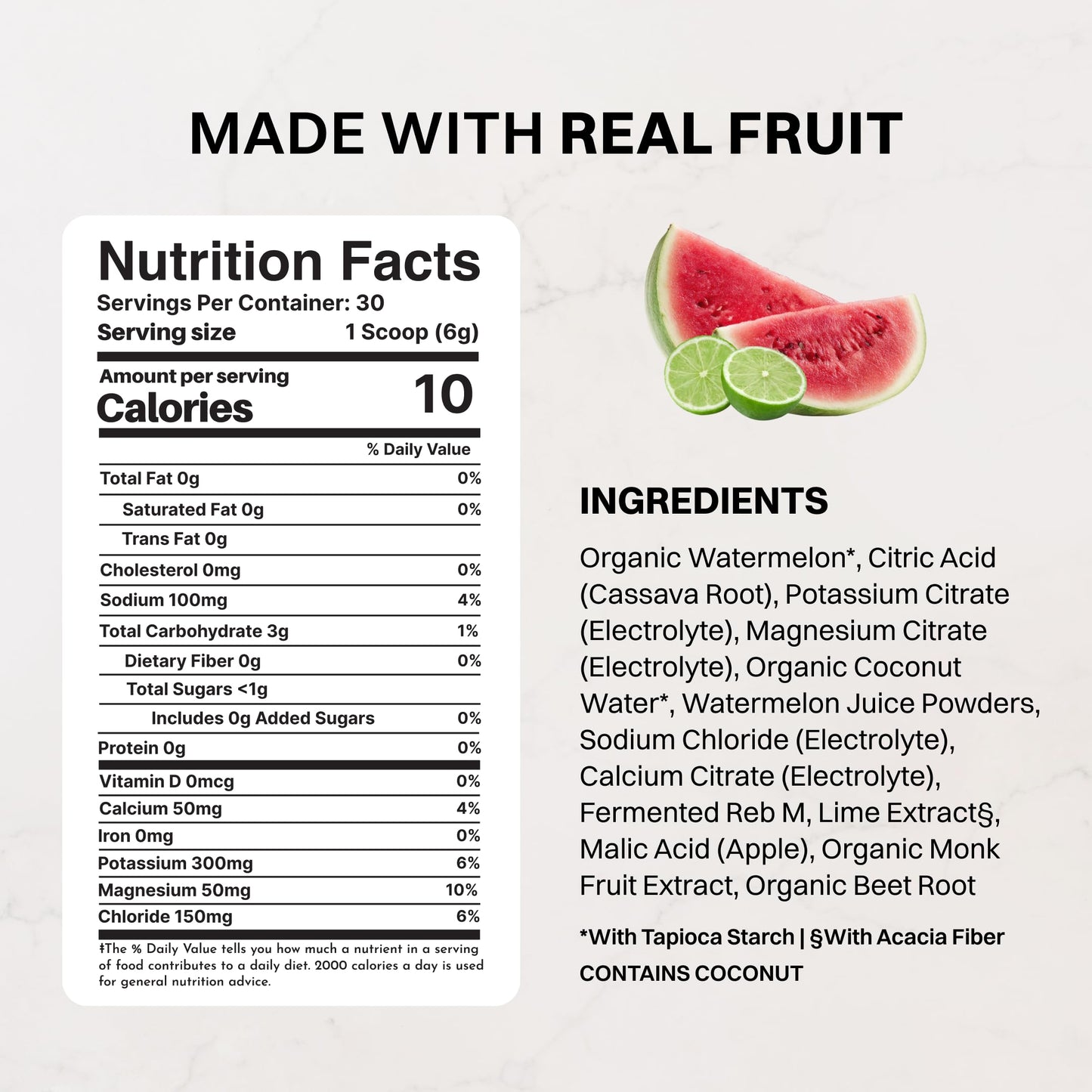Blue Hawaiian Electrolytes Drink Mix | 30 Servings | Organic Coconut Water, Spirulina & 5 Key Electrolytes